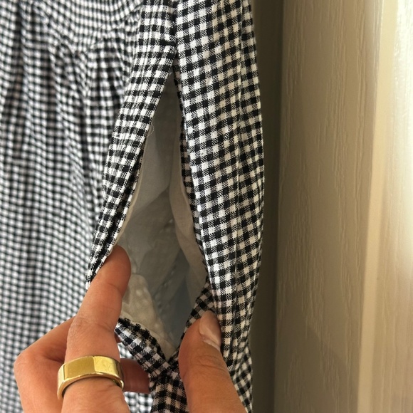 Aerie - Black/White - Strapless Smocked Jumpsuit - XS - Picture 14 of 14